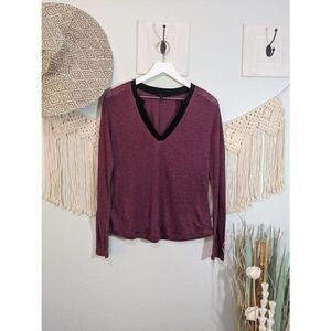 Sanctuary Black and Maroon Long Sleeve